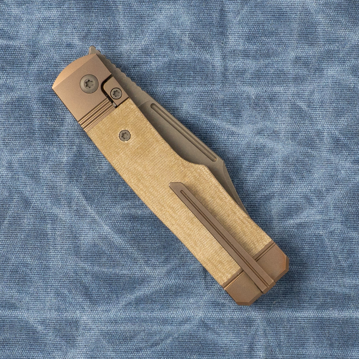 Gunslinger Jack | Green Linen Micarta + Acid SW S90V