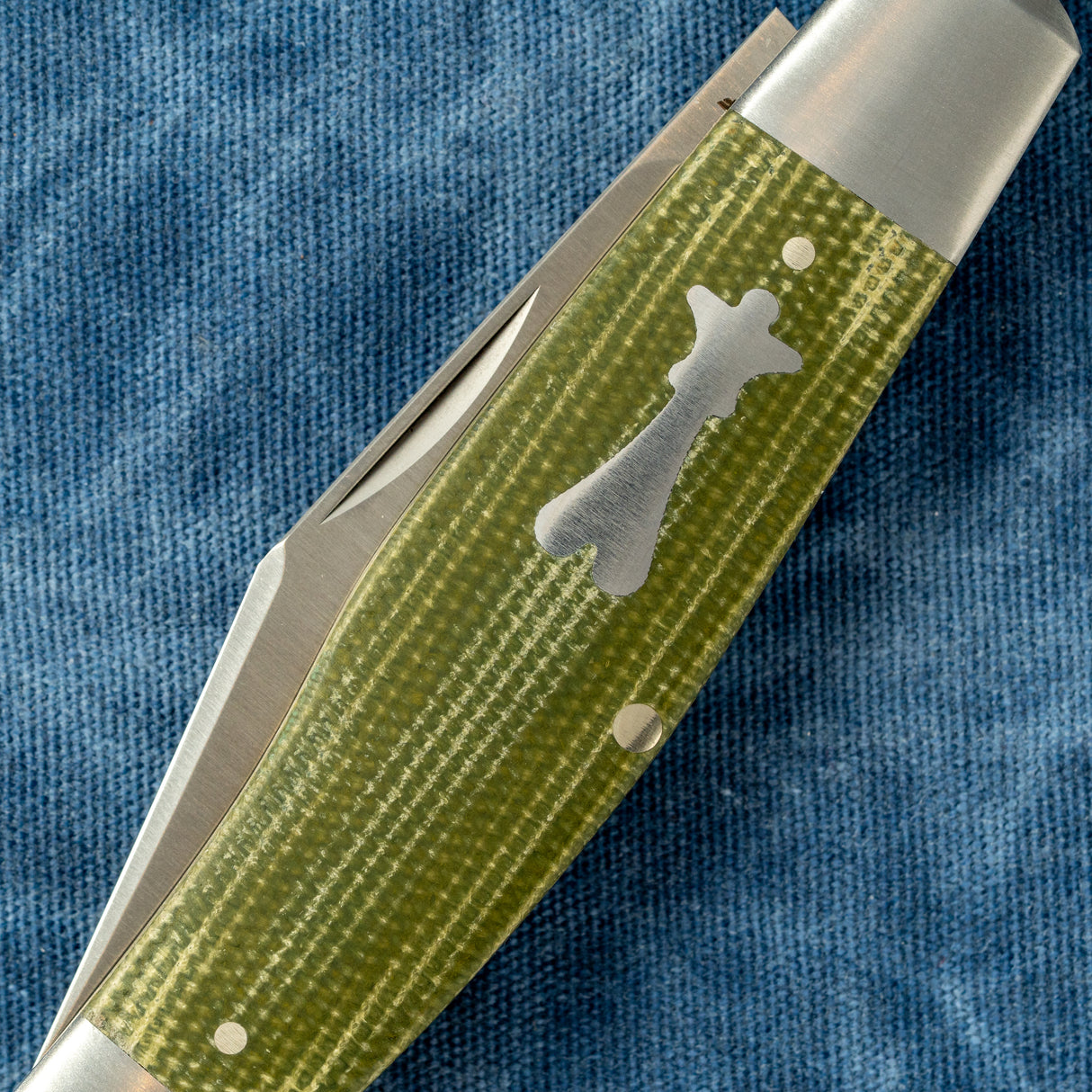 Gateway Stockman | Green Canvas Micarta