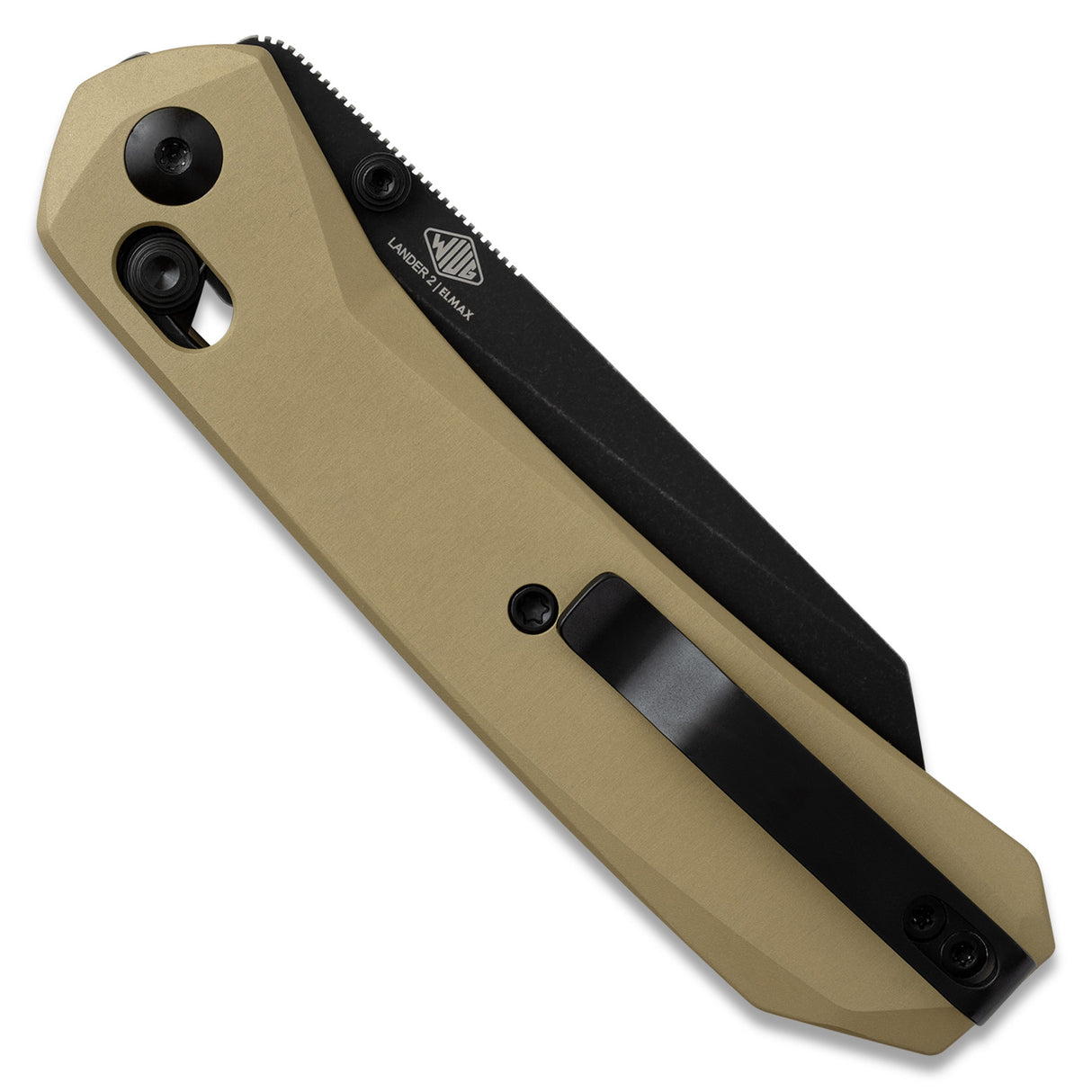Lander 2 Reverse Tanto | Gold Aluminium + Blackwash Elmax