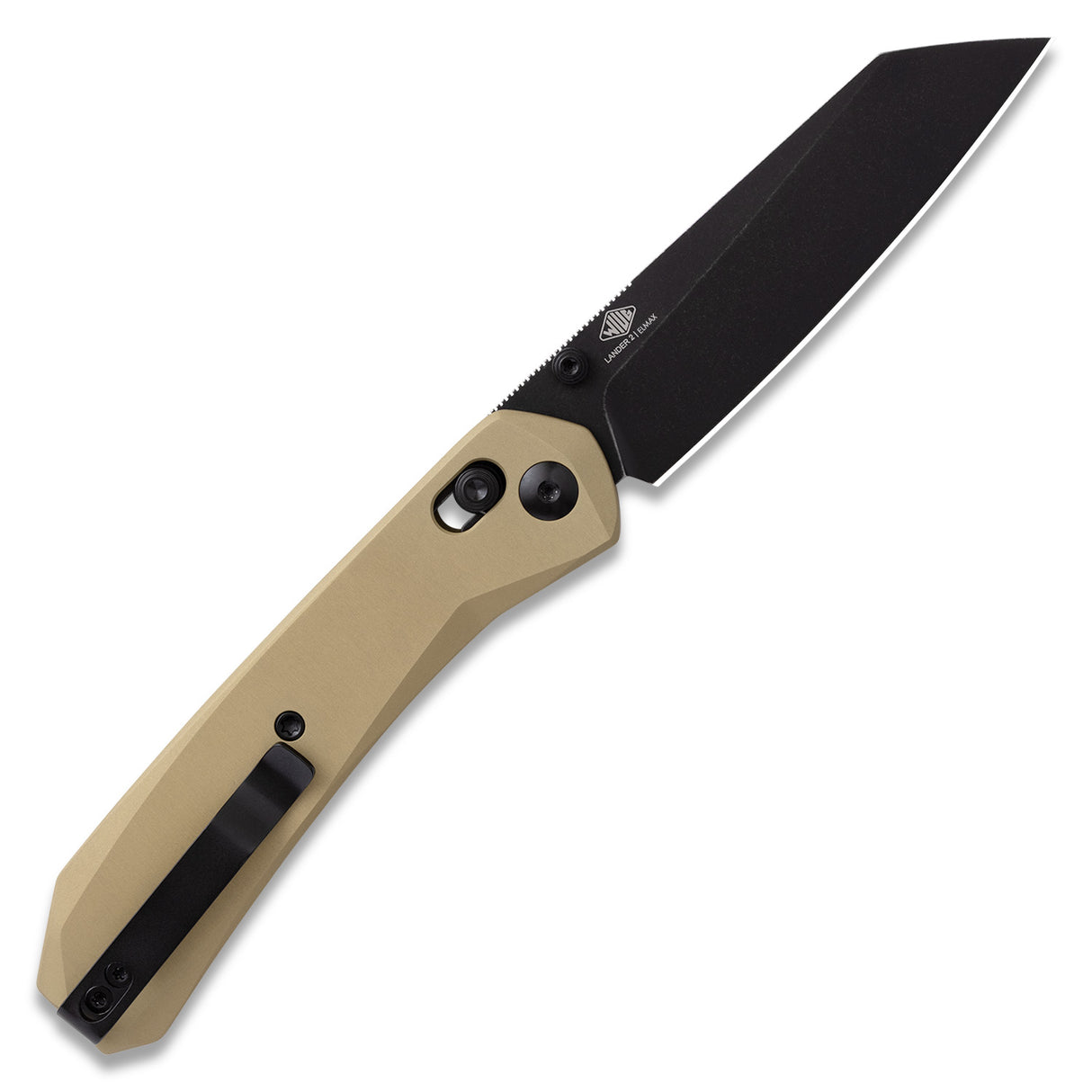 Lander 2 Reverse Tanto | Gold Aluminium + Blackwash Elmax