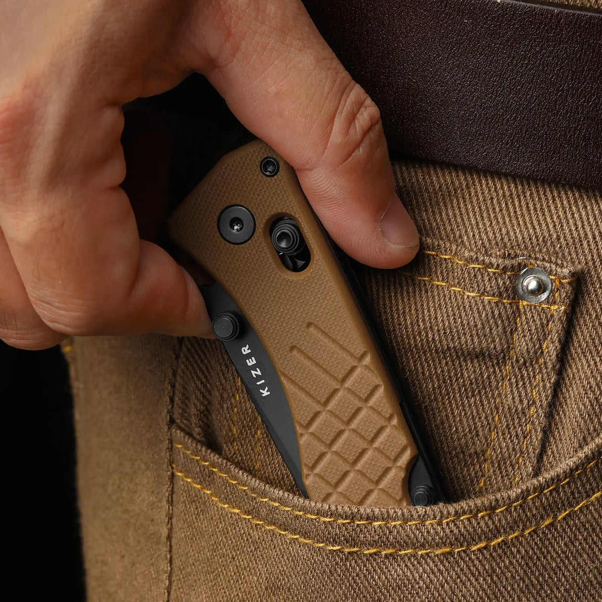Aegis T | Brown G10 + Black Serrated AEB-L