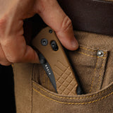 Aegis T | Brown G10 + Black Serrated AEB-L