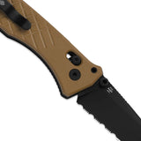 Aegis T | Brown G10 + Black Serrated AEB-L