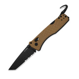 Aegis T | Brown G10 + Black Serrated AEB-L