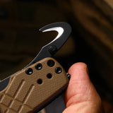 Aegis T | Brown G10 + Black Serrated AEB-L