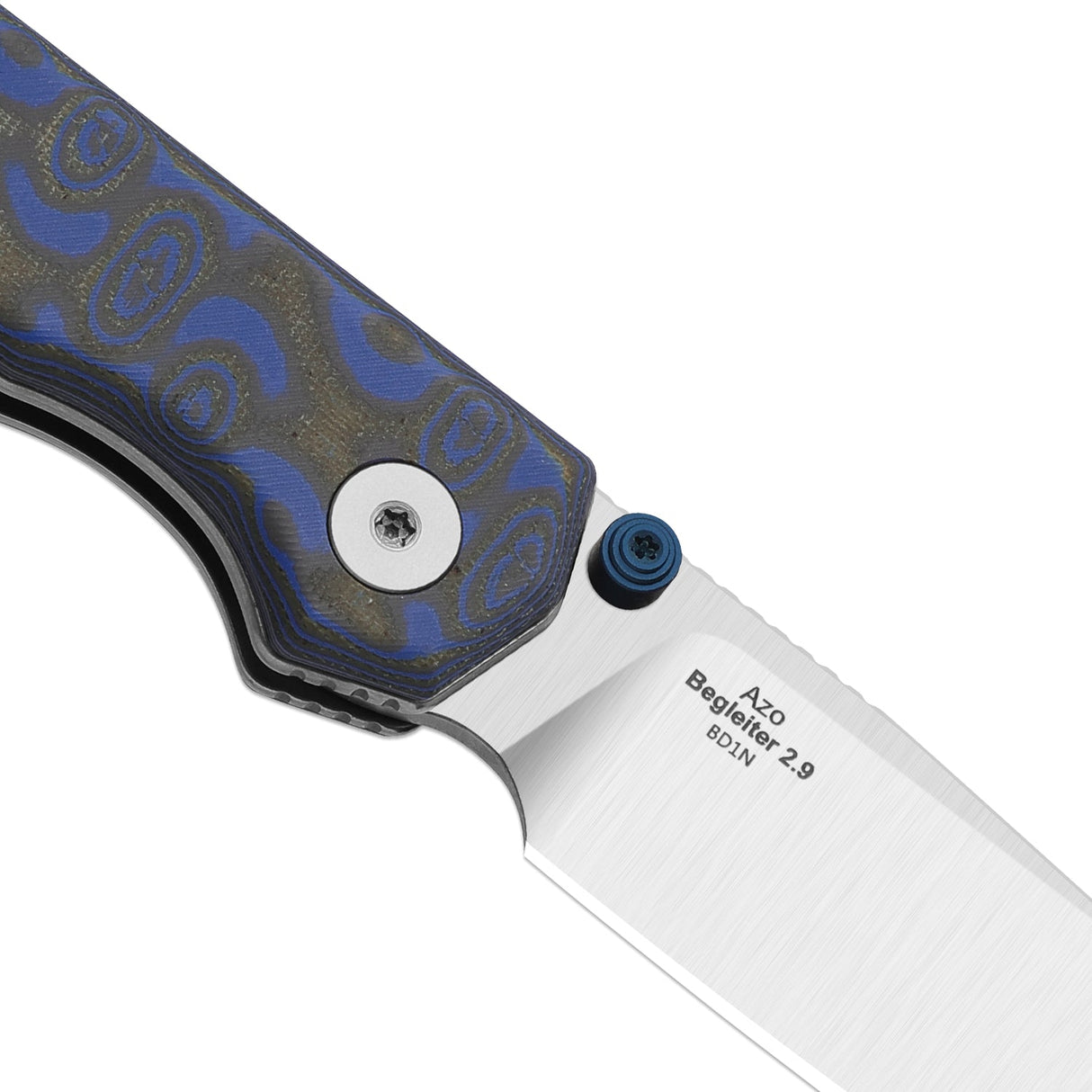Begleiter 2.9 | Blue Vortex Micarta + Satin BD1N