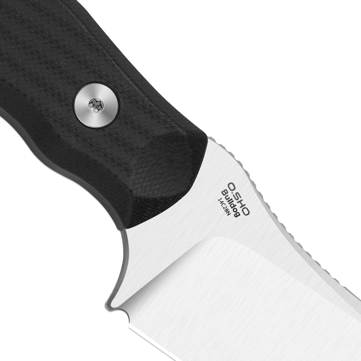 Bulldog Fix | Black G10 + Satin 14C28N