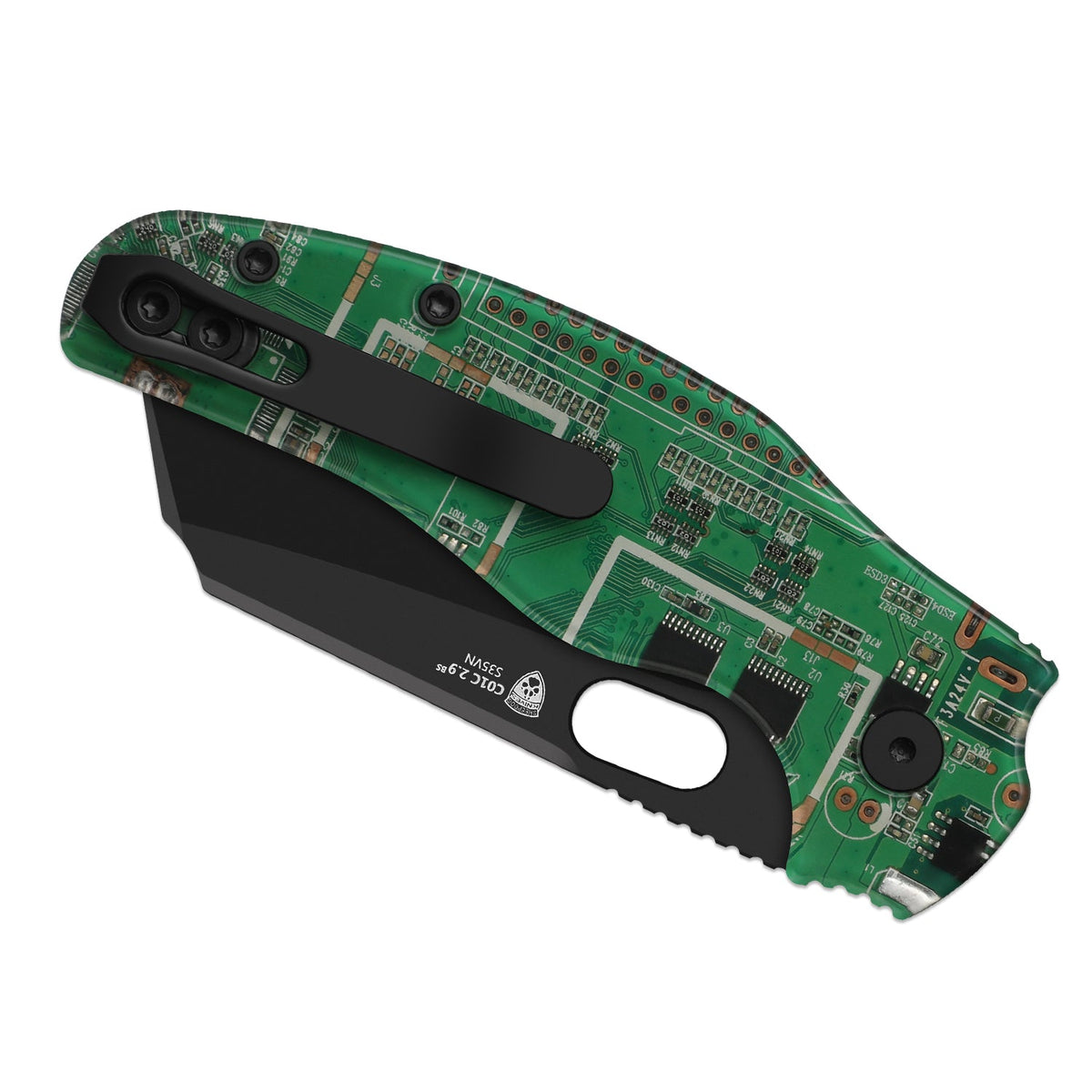 C01C 2.9 BS PCB | Green Resin + Black PVD S35VN