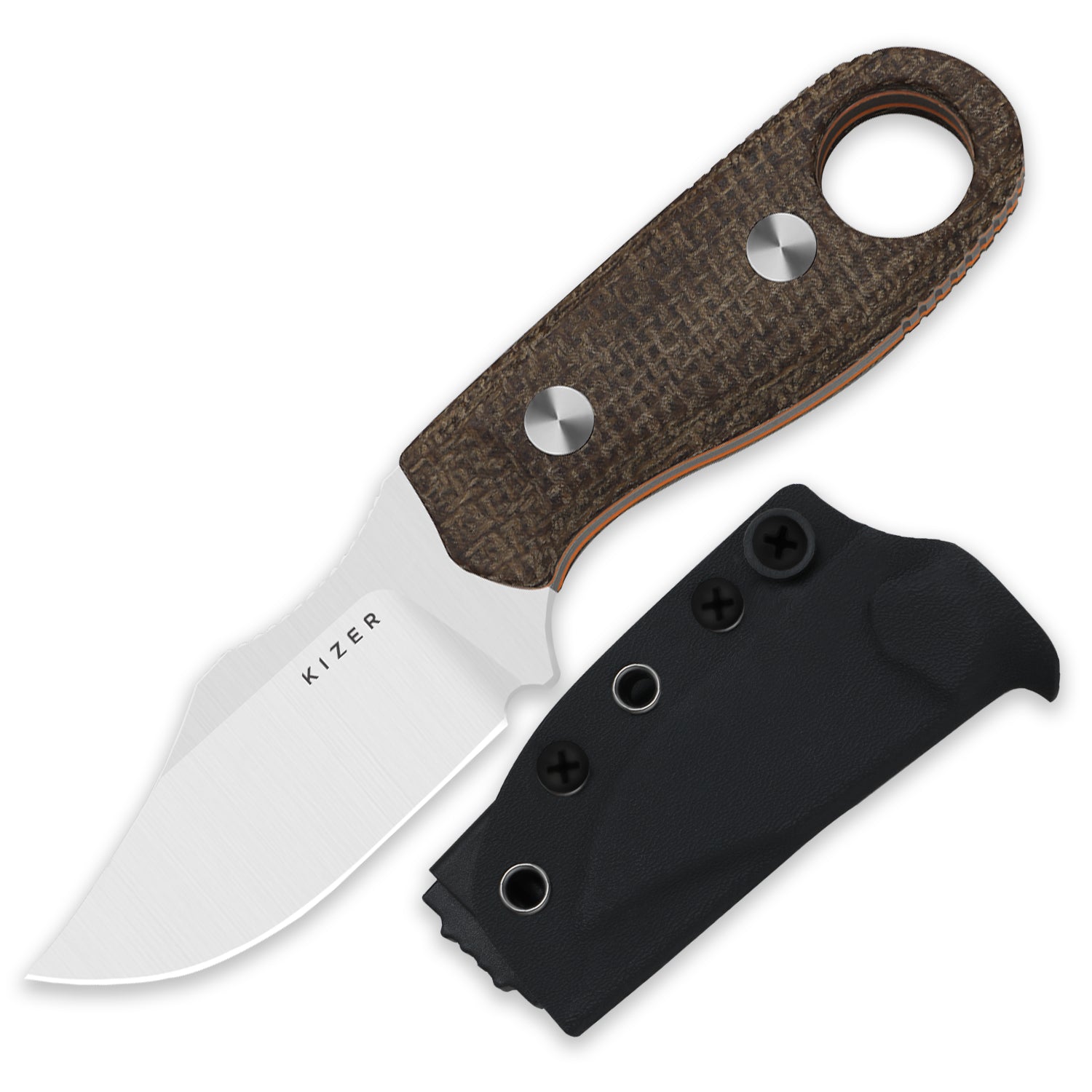 Beaver 2 | Brown Micarta + Clip Point AEB-L