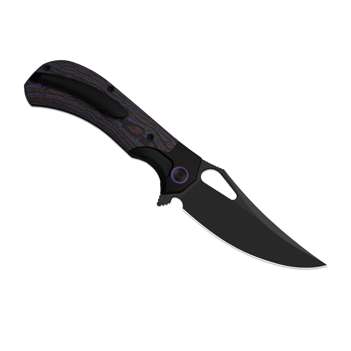 Cyclone | FatCarbon Purple Haze + Matte DLC Ultra S35VN