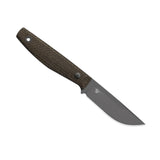 Dingo | Brown Burlap Micarta + Gray PVD Stonewash AEB-L