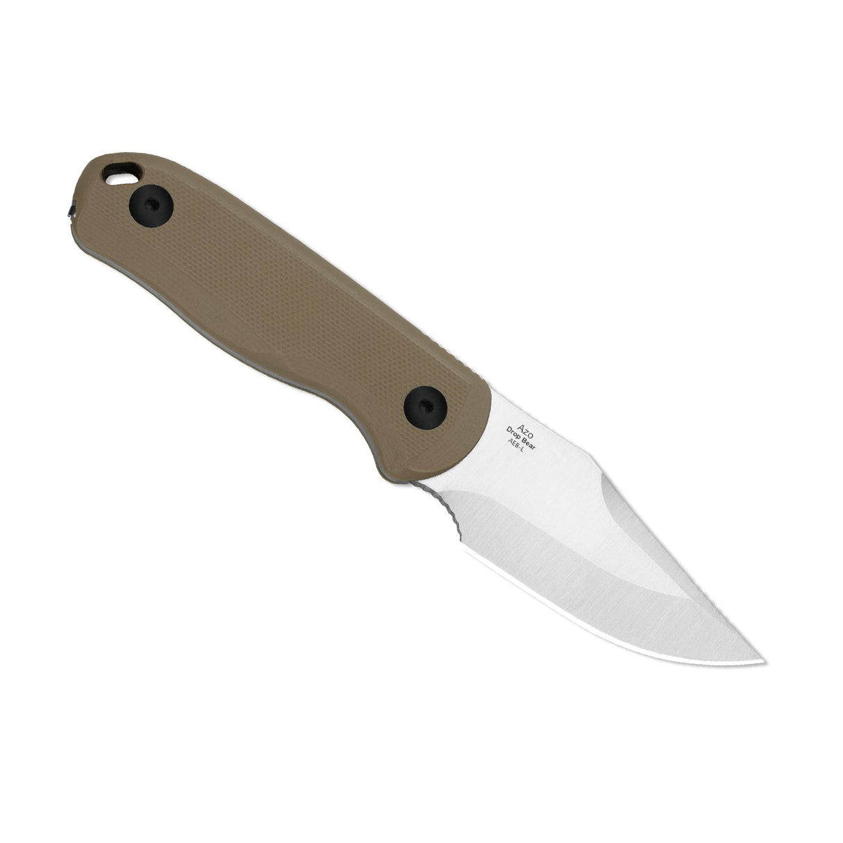 Drop Bear Fixed Blade | Tan G10 + Clip Point AEB-L