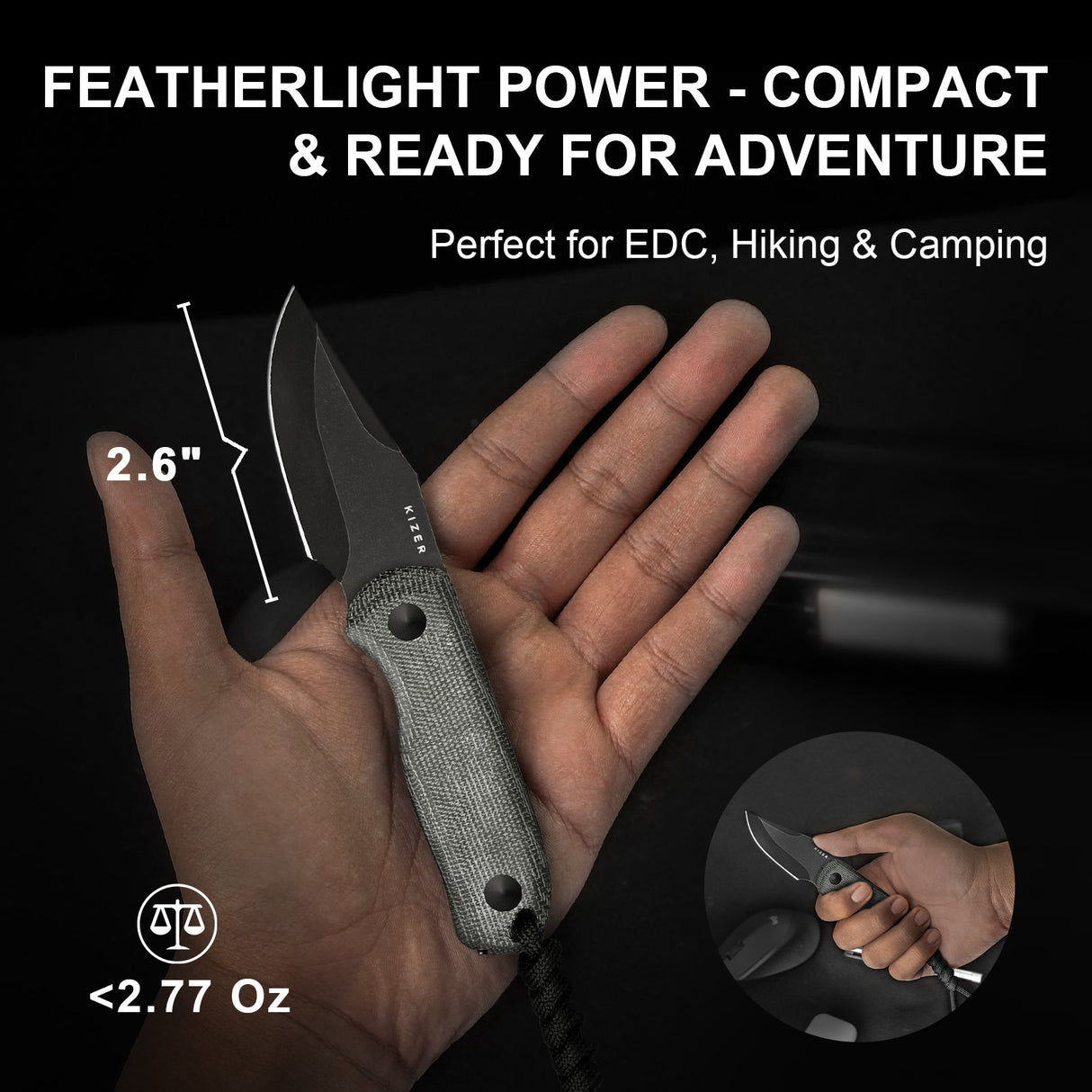 Drop Bear Fixed Blade | Clip Point AEB-L + Micarta