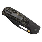 Durandal | Alu & FatCarbon Camo Gold + Gunmetal Gray PVD S35VN