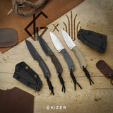 Field Mouse | Black Norplex UltreX™ Micarta + Stonewash 14C28N