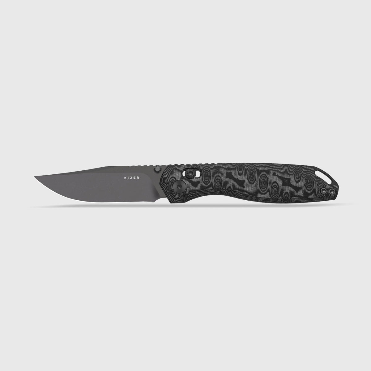 Findo | Black Vortex Micarta + Stonewash Gray PVD AEB-L