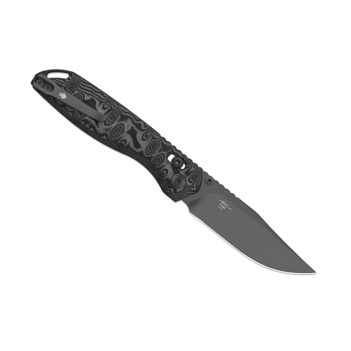 Findo | Black Vortex Micarta + Stonewash Gray PVD AEB-L