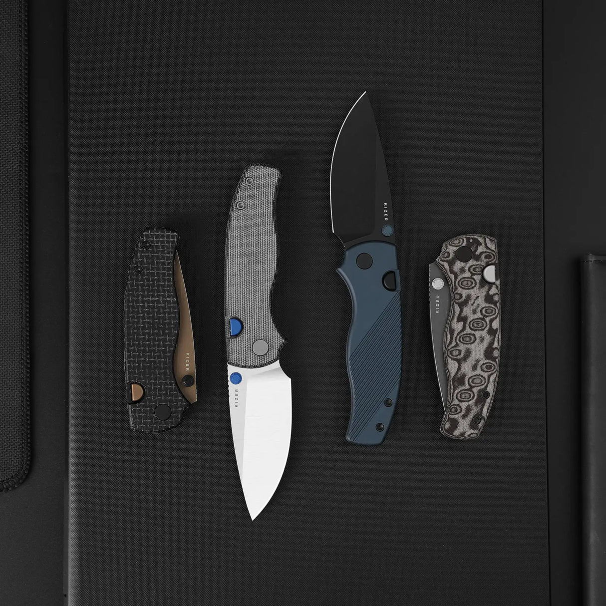 Glaux | Black Vortex Micarta + Grey SW PVD 14C28N