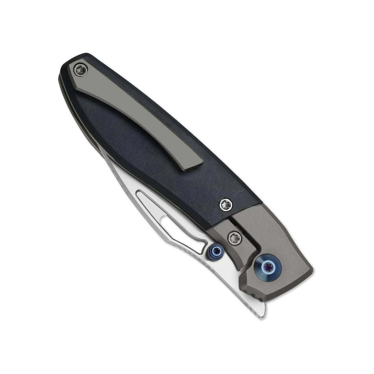 Shrike | Ti & Blue Richlite + S45VN