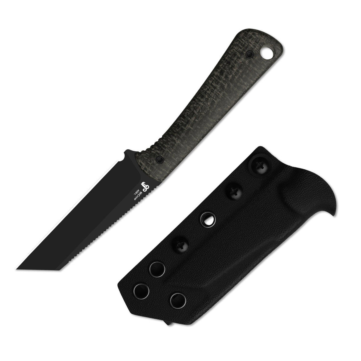 MiCrow | Micarta + Black PVD AEB-L