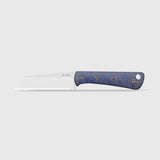 MiCrow | Blue Vortex Micarta + Stonewash AEB-L