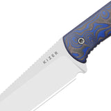 MiCrow | Blue Vortex Micarta + Stonewash AEB-L