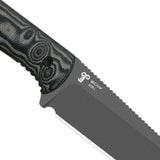 MiCrow | Black Vortex Micarta + Stonewash Gray PVD AEB-L