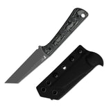 MiCrow | Black Vortex Micarta + Stonewash Gray PVD AEB-L