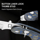 Microbe | Blue Vortex Micarta + 14C28N