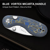 Microbe | Blue Vortex Micarta + 14C28N