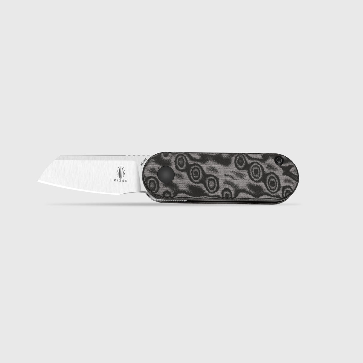 Mini Bay | Black Vortex Micarta + Satin 14C28N