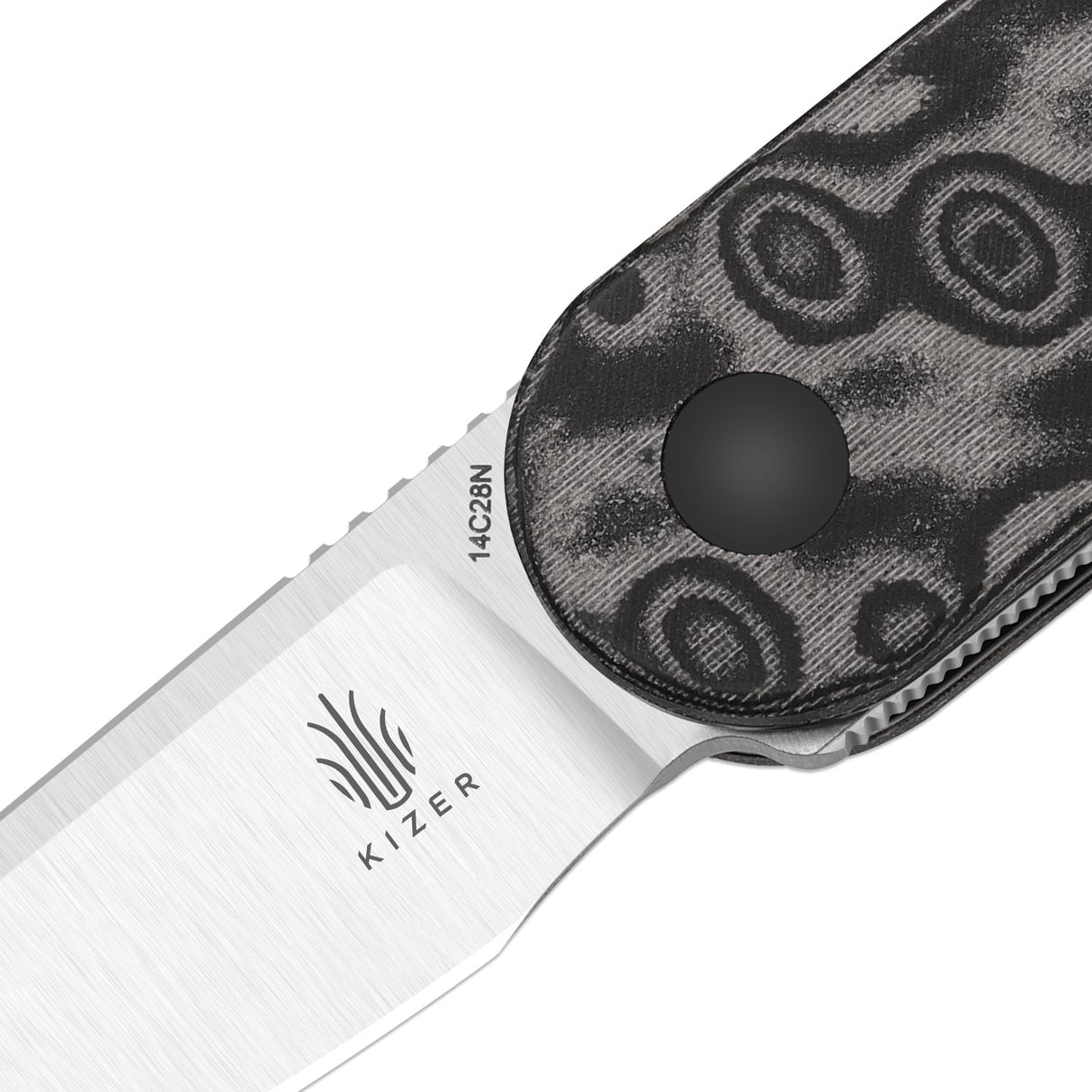 Mini Bay | Black Vortex Micarta + Satin 14C28N