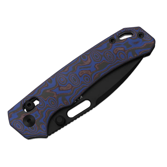 Outposter | Blue Vortex Micarta + Black PVD Nitro-V