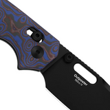 Outposter | Blue Vortex Micarta + Black PVD Nitro-V