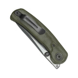 Pioneer | Green Micarta + Drop Point 14C28N