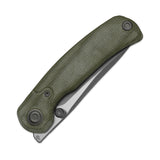 Pioneer | Green Micarta + Drop Point 14C28N