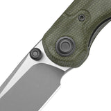Pioneer | Green Micarta + Drop Point 14C28N