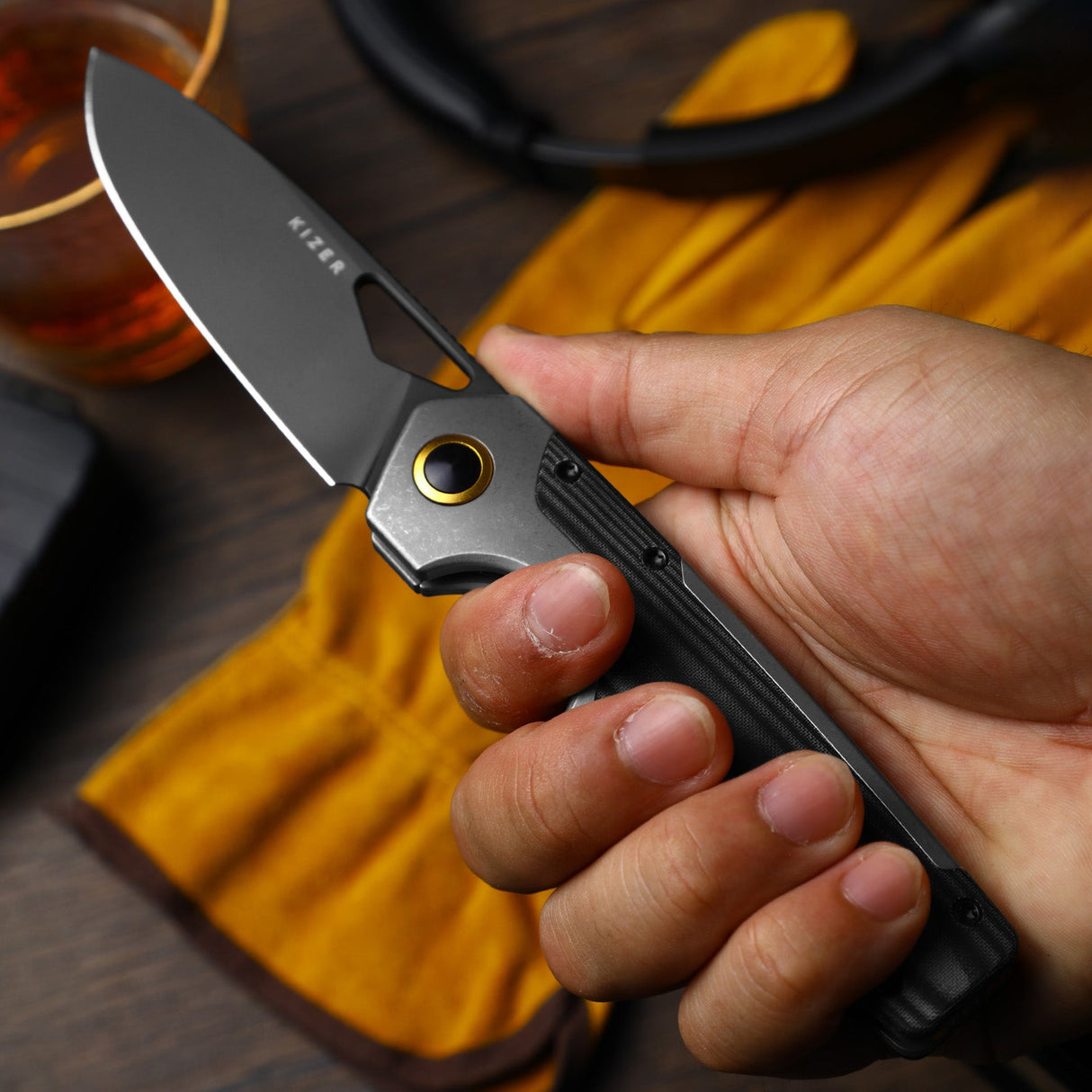 Serpentine | Ti & Micarta + Matte DLC Ultra Elmax