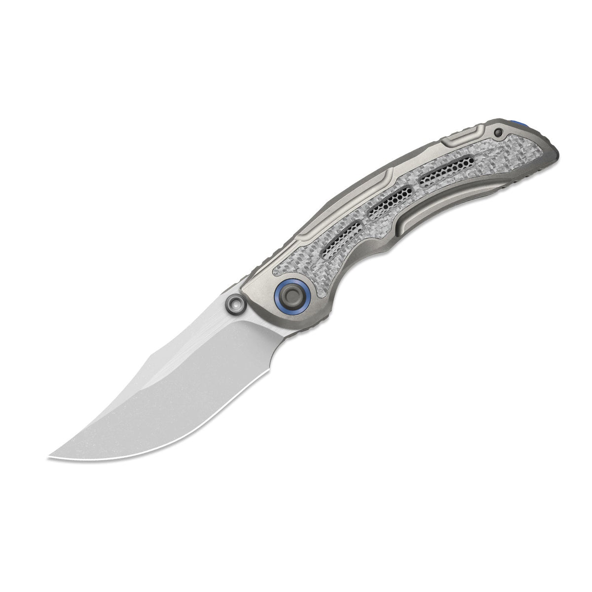 Silver Wing-lite | Ti & Carbon Fibre + Stonewash S45VN