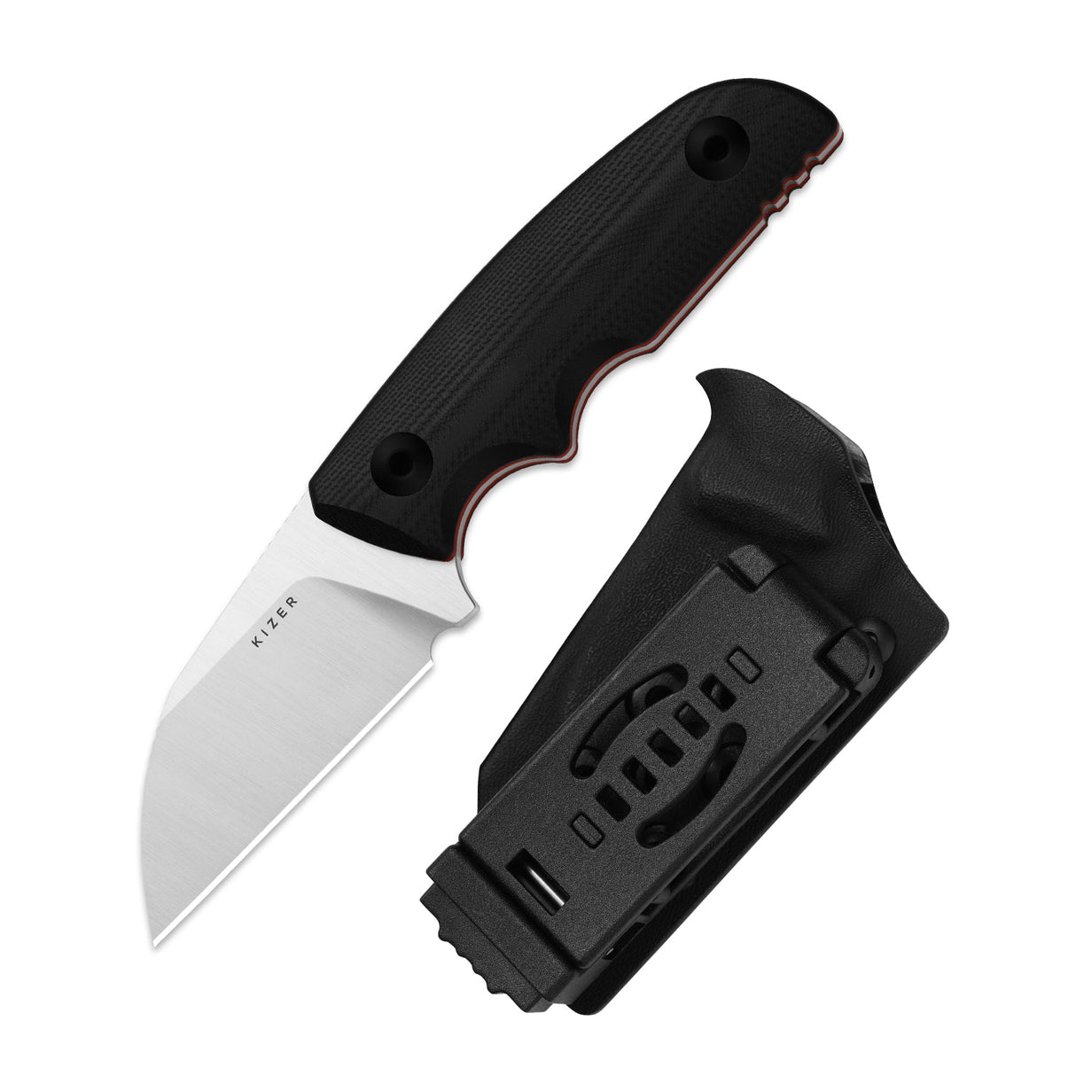 Snick | Black & Red G10 + Satin AEB-L