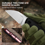 Snick | Black & Red G10 + Satin AEB-L