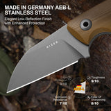 Snick | Brown & Black G10 + Grey Stonewashed AEB-L