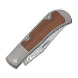 Trestle | Titanium & Mkuruti Wood + Damascus