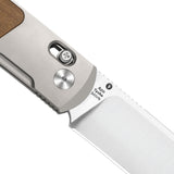 Tycho | Titanium & Mkuruti Wood + Flat Grind S45VN