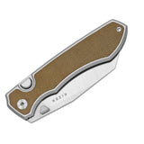 Wharning | Brown Norplex UltreX™ Micarta & Aluminium + Satin S45VN
