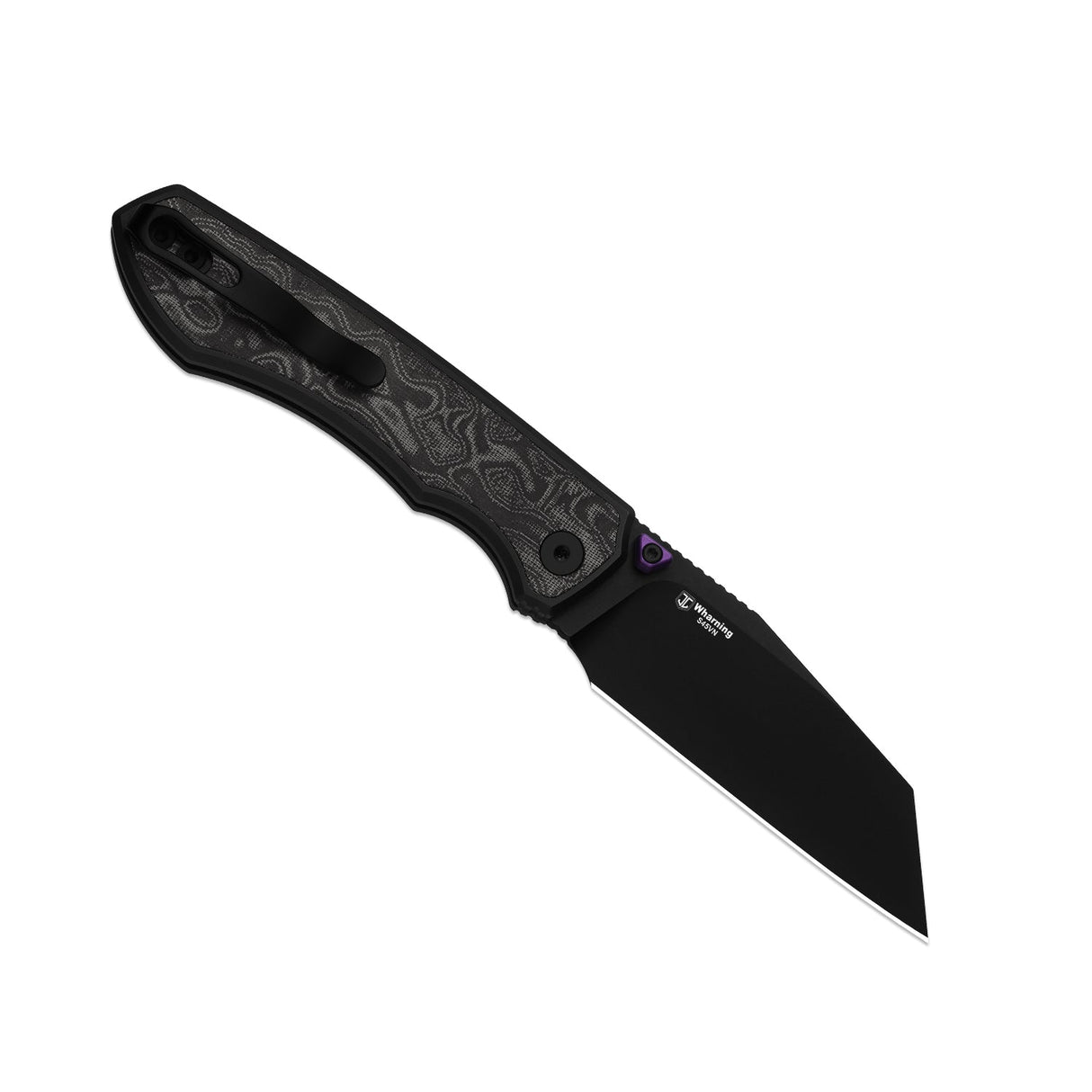 Wharning | Black Norplex UltreX™ Micarta & Aluminium + Black PVD S45VN