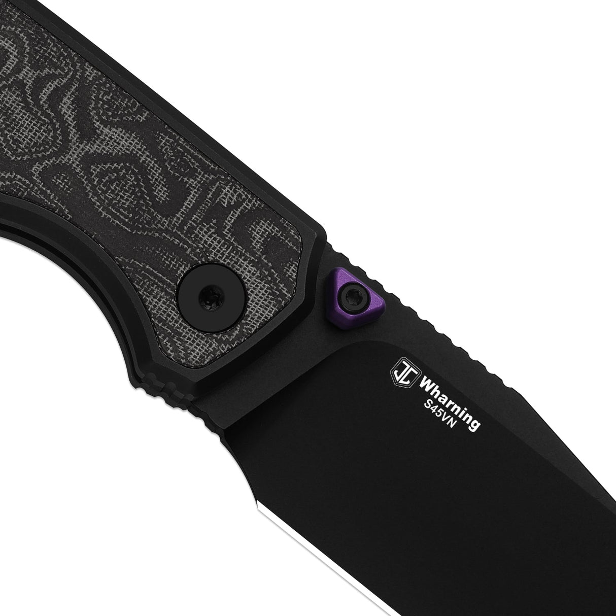 Wharning | Black Norplex UltreX™ Micarta & Aluminium + Black PVD S45VN