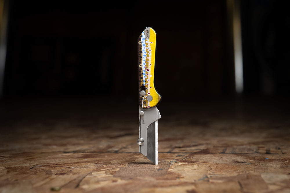 Yuti Utility Knife | Brown Trout G10