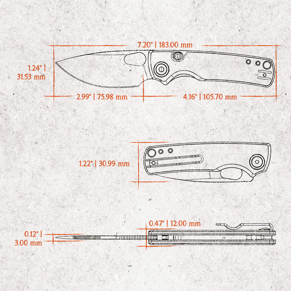 Porcupine | Grey G10 + Destroyer Gray 14C28N - A2607