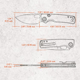 Porcupine | Green Micarta + Stonewash 14C28N - A2603